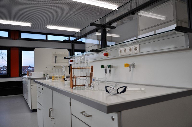 Naturwissenschaft, Medienzelle, Laborspüle,Steinzeug